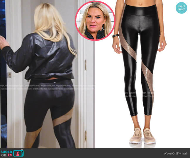 Koral High Rise Legging in Black & Cage worn by Heather Gay on The Real Housewives of Salt Lake City