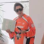 Kris’s orange balenciaga jersey and shorts on The Kardashians