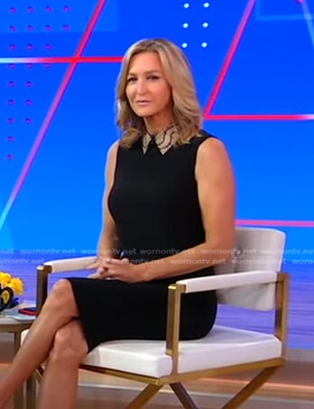 Lara’s black snake collar top on Good Morning America