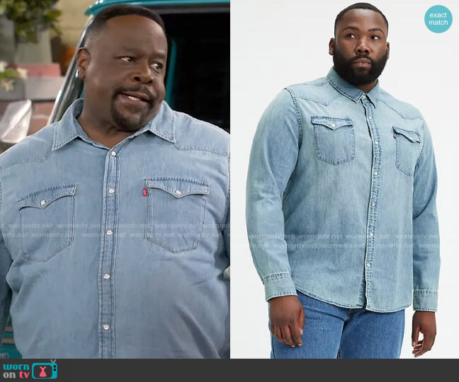 Levis Classic Western Shirt worn by Calvin (Cedric The Entertainer) on The Neighborhood