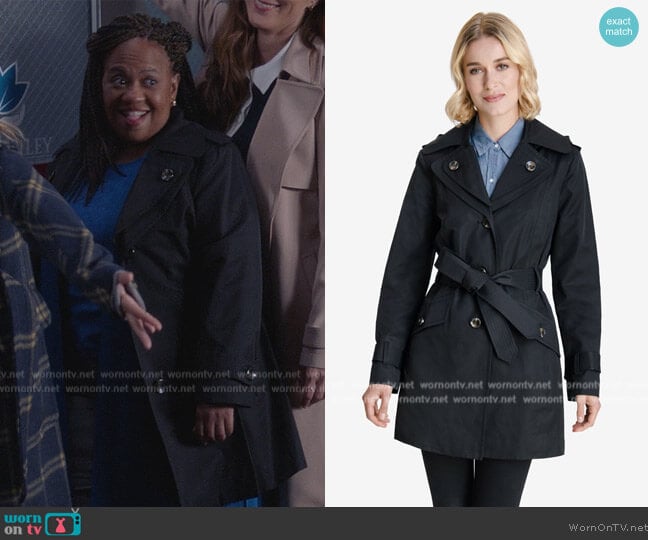 London Fog Double Breasted Belted Trench Coat worn by Miranda Bailey (Chandra Wilson) on Greys Anatomy