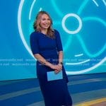 Lori’s blue tie waist dress on Good Morning America