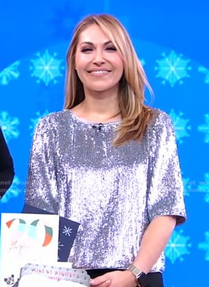 Lori’s sequin top on Good Morning America