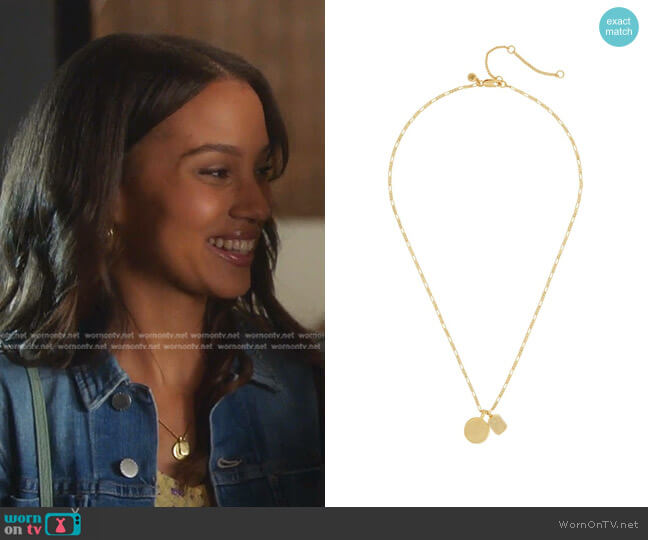 Madewell Toggle Chain Necklace Set worn by May Grant (Corinne Massiah) on 9-1-1