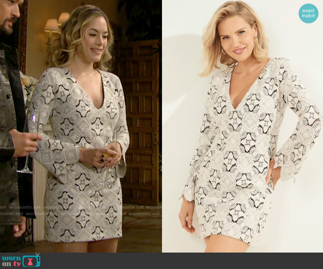 Marciano Stella Dress worn by Hope Logan (Annika Noelle) on The Bold and the Beautiful
