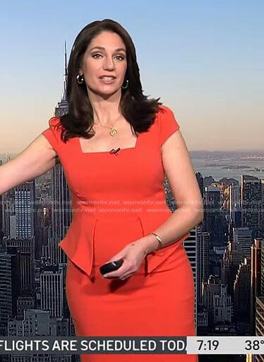 Maria's red peplum dress on Today