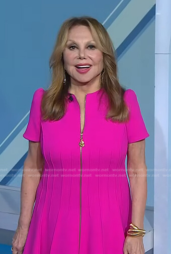 Marlo Thomas’s pink zip front dress on Today