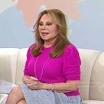 Marlo Thomas’s pink puff sleeve sweater on Today