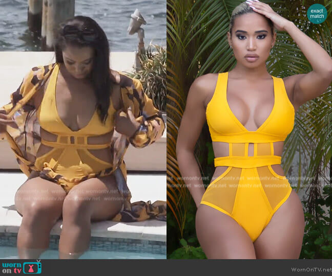 Matte Collection Eliseo One Piece worn by Jacqueline Blake on The Real Housewives of Potomac