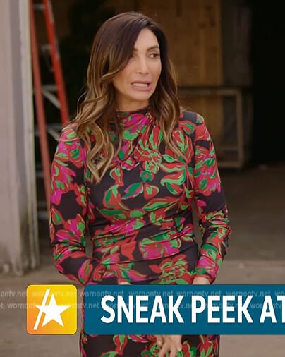 Courtney Mazza Lopez’s floral mesh dress on Access Daily