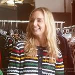 Meredith Melling’s multicolor striped cardigan on Today