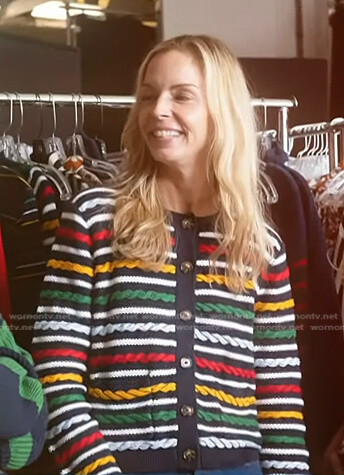 Meredith Melling’s multicolor striped cardigan on Today