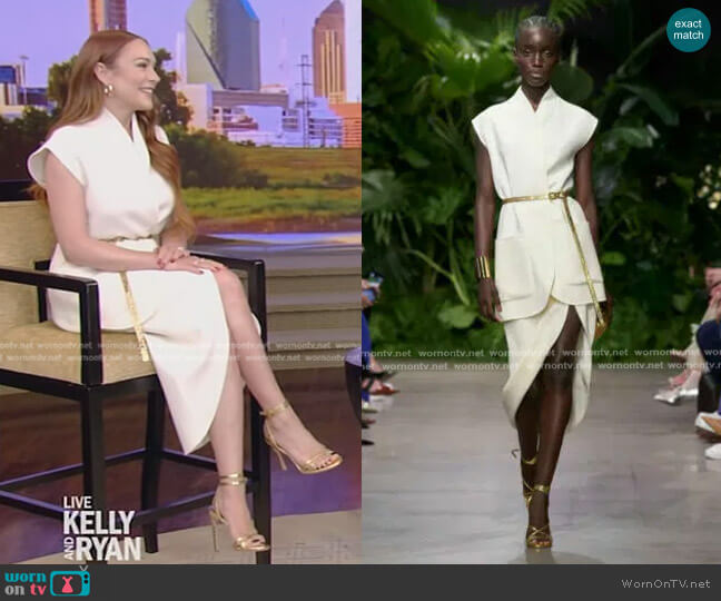 Michael Kors Spring 2023 Collection worn by Lindsay Lohan on Live with Kelly and Ryan