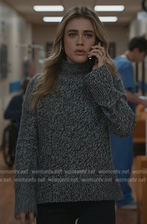 Michaela's gray turtleneck sweater on Manifest
