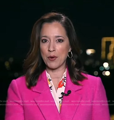 Mireya’s white floral blouse on Good Morning America