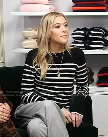 Molly Howard's black striped sweater on Today