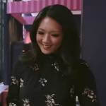 Nancy Chen’s black floral dress on CBS Mornings