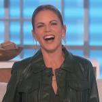 Natalie’s green leather jacket on The Talk