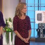 Natalie’s red leopard print dress with mermaid hem on The Talk