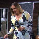 Nicole’s blue and yellow floral dress on Days of our Lives