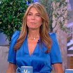 Nicole Wallace’s blue satin dress on The View