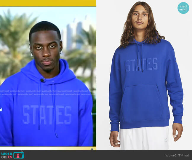 Nike Fleece Pullover Hoodie worn by Timothy Weah on Good Morning America
