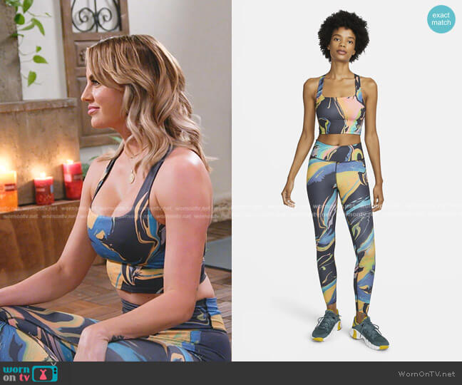 Nike Aurora Cropped Marbled Tank and Leggings worn by Whitney Rose on The Real Housewives of Salt Lake City