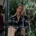 Nina’s plaid coat on General Hospital