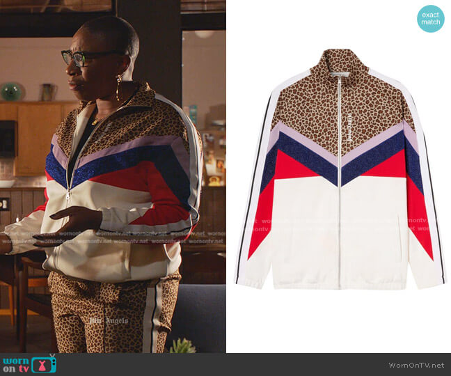 Palm Angels Colour-Block Track Jacket worn by Henrietta Wilson (Aisha Hinds) on 9-1-1