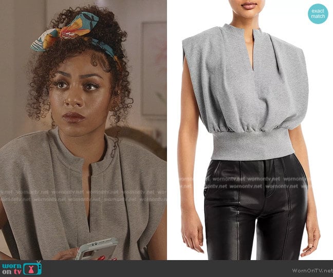 3.1 Phillip Lim Sleeveless French Terry Top worn by Patience (Chelsea Tavares) on All American