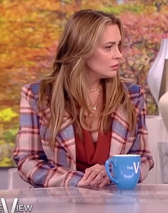 Alyssa Milano’s plaid blazer on The View