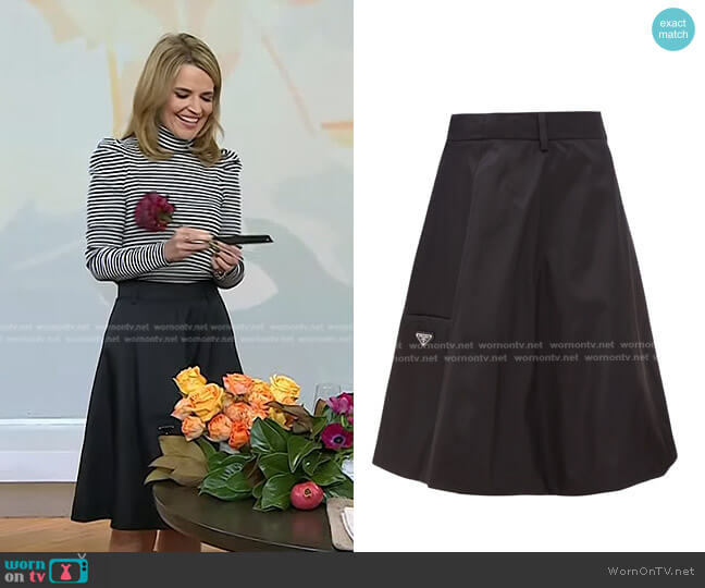 Prada Nylon Gabardine Skirt worn by Savannah Guthrie on Today
