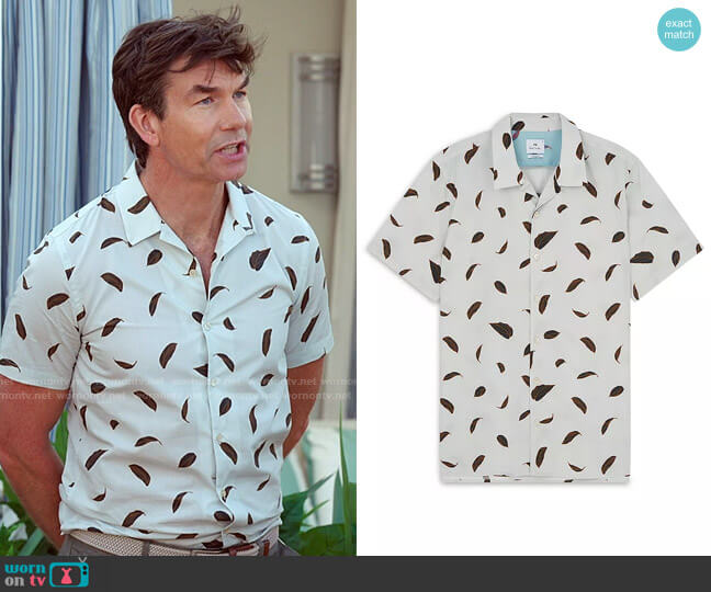 PS Paul Smith Casual Fit Short Sleeve Leaf Print Shirt worn by Jerry O'Connell on The Real Love Boat