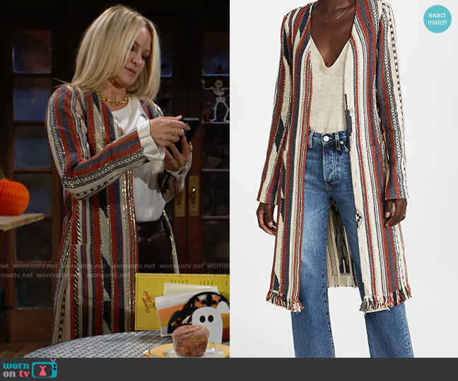 Ramy Brook Cody Jacket worn by Sharon Newman (Sharon Case) on The Young and the Restless