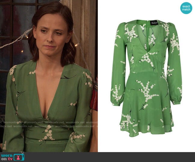 Realisation Par The Kate - Summer Loving Green worn by Kimberly Finkle (Pauline Chalamet) on The Sex Lives of College Girls