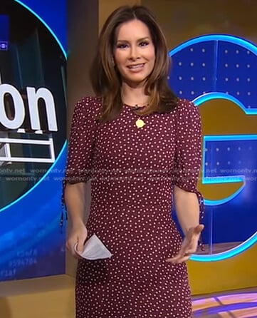Rebecca’s red polka dot dress on Good Morning America