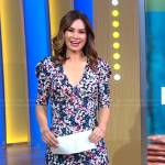 Rebecca’s floral v-neck dress on Good Morning America