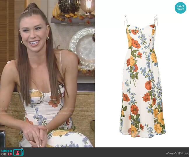 Reformation Juliette Dress in Formosa worn by Gabby Windey on Live with Kelly and Ryan