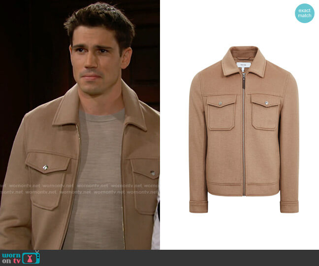 Reiss Peridoe Jacket worn by Dr. John Finnegan (Tanner Novlan) on The Bold and the Beautiful