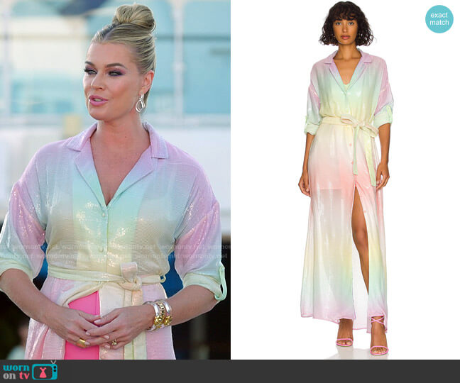 Rococo Sand Pax Maxi Dress worn by Rebecca Romijn on The Real Love Boat
