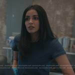 Saanvi’s blue crewneck tee on Manifest