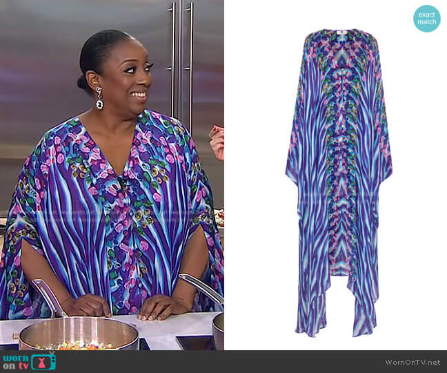 WornOnTV: Melba Wilson’s purple animal print kaftan on Today | Clothes ...