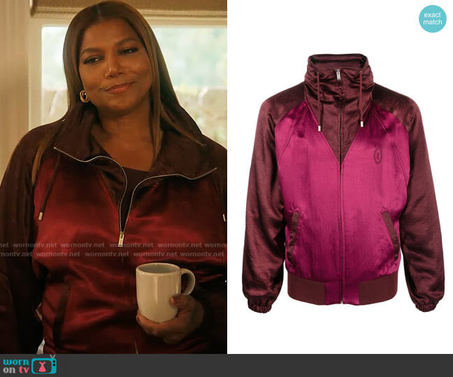 Saint Laurent Embroidered Logo Jacket worn by Robyn McCall (Queen Latifah) on The Equalizer