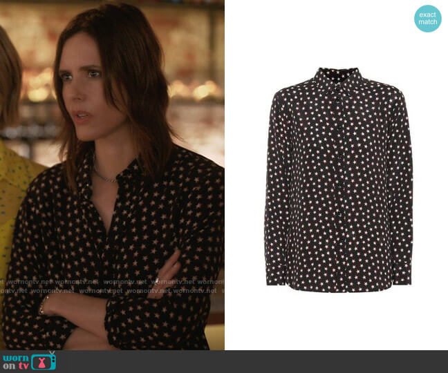 Saint Laurent Star Print Blouse worn by Shane McCutcheon (Katherine Moennig) on The L Word Generation Q