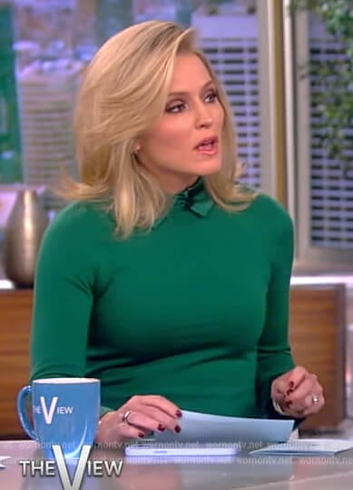 Sara’s green layered sweater on The View