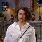 Sarah’s white cropped shirt on Days of our Lives