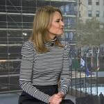 Savannah’s stripe turtleneck top on E! News