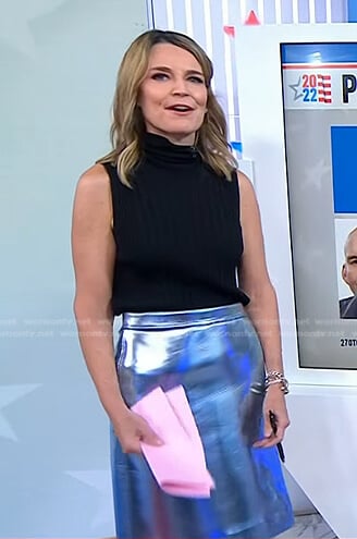 Savannah’s metallic skirt on Today