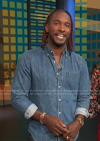 Scott’s denim shirt on Access Hollywood