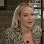 Sharon’s leopard print blazer on The Young and the Restless